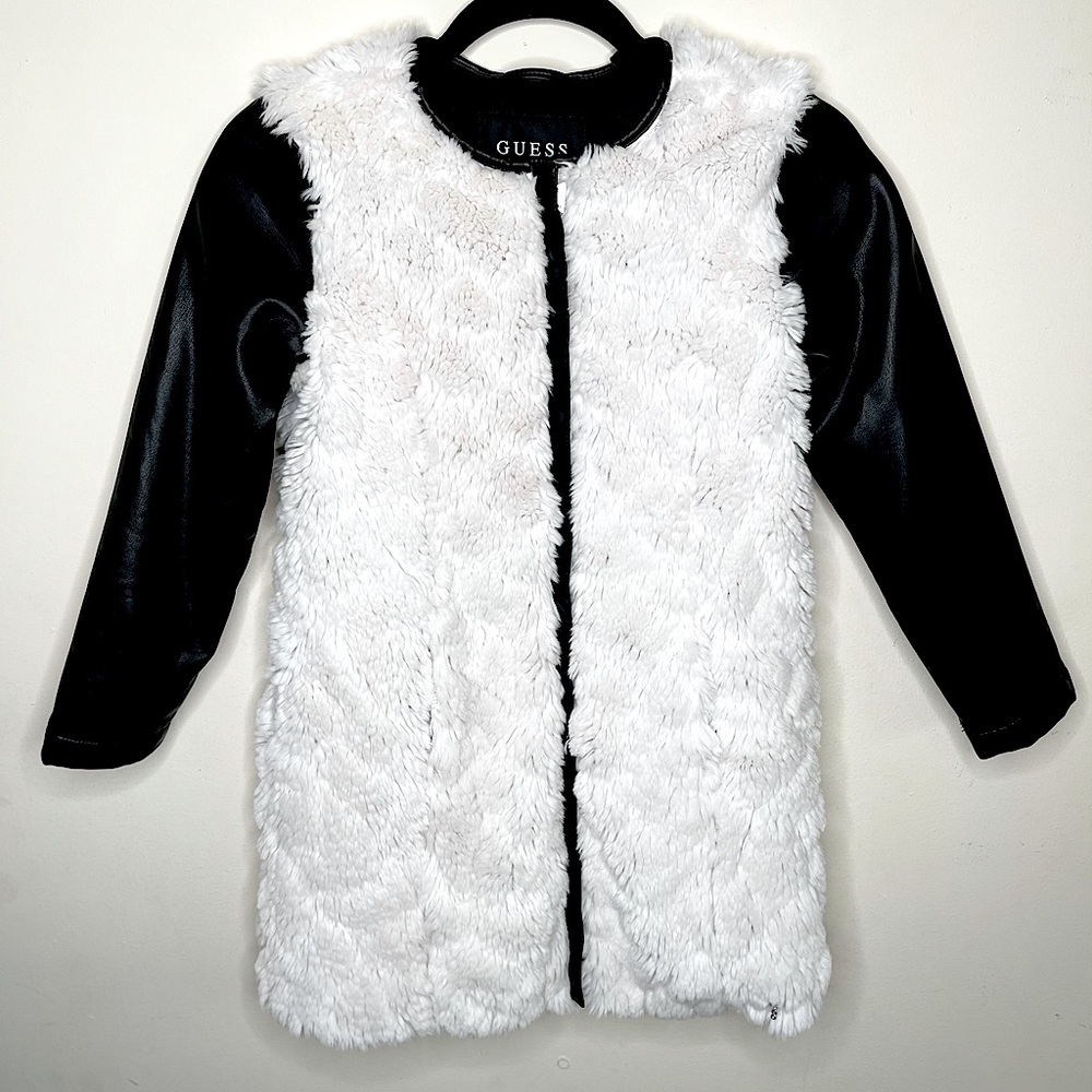 Guess Faux Fur & Leather Jacket, for big girls.